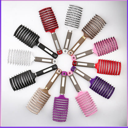 Brosse cheveux démêlante incurvée innovante anti-noeuds