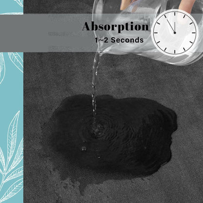 Tapis de bain antidérapant haut de gamme - anti-humidité absorbant et tendance - Lavable et séchage rapide